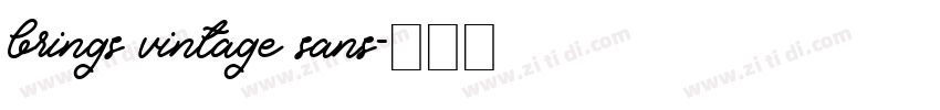 brings vintage sans字体转换